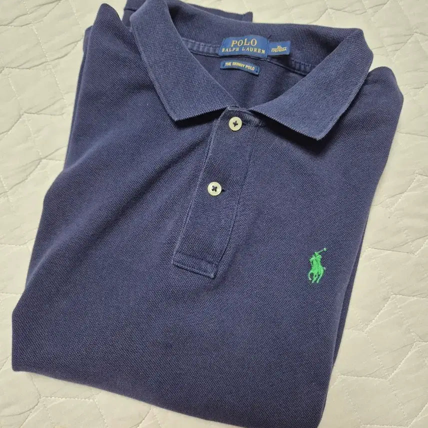[BUNJANG] Polo Ralph Lauren Women's Navy Short Sleeve Polo Shirt XL / 폴로 랄프로렌 여성 77  네이비 반팔 카라티 xl