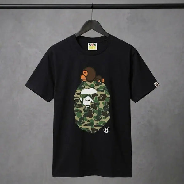 [BUNJANG] BAPE Camo Milo Japan By Bathing College T-Shirt / 베이프 카모 마일로 재팬 바이 베이싱 컬리지 반팔 티셔츠 반팔티