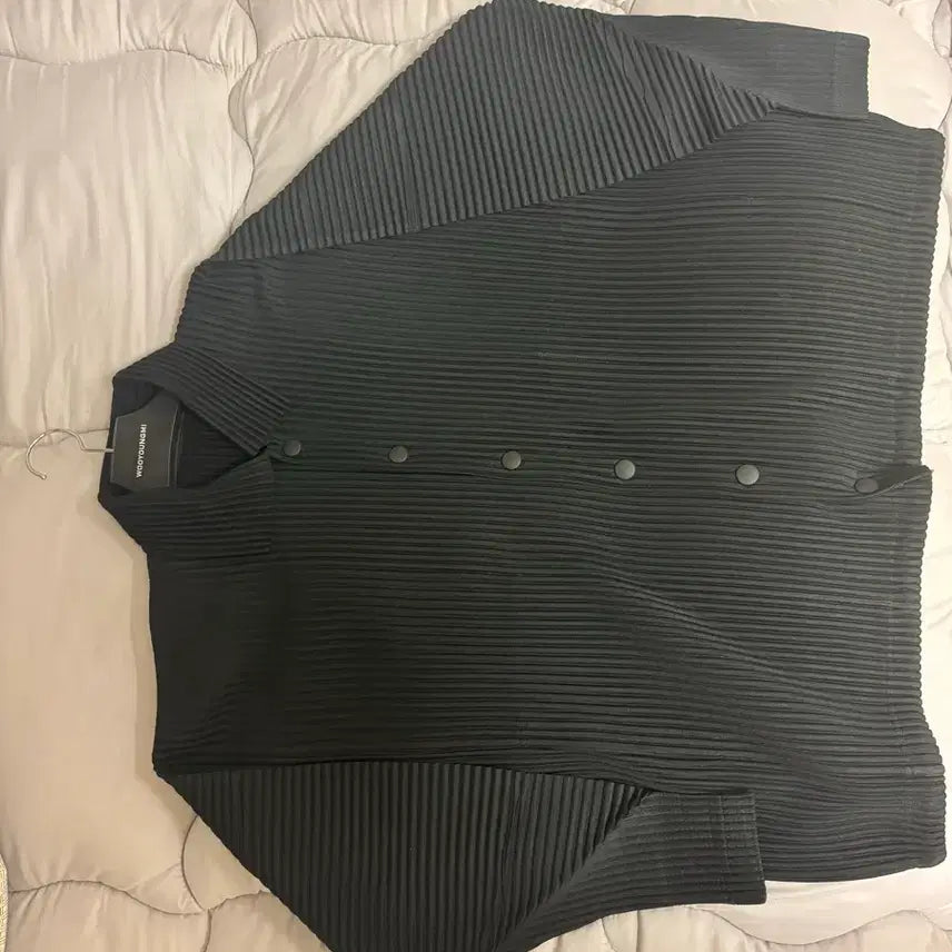 [BUNJANG] Homme Plissé Issey Miyake Pleats Jacket - Size 2, Black / 백화점판 옴므플리세 2사이즈 블랙 자켓