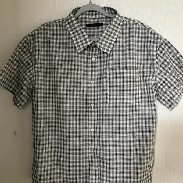 [BUNJANG] Checkered Short-Sleeve Shirt / 체크 반팔 셔츠
