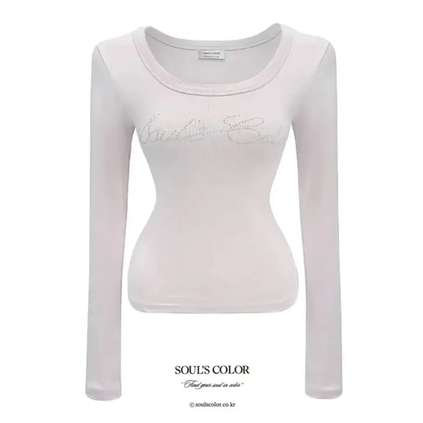 [BUNJANG] Soul's Color Jewel Lettering Long Sleeve Top / soulscolor jewelletteringtop 서울즈컬러쥬얼레터링 긴팔 롱슬리브