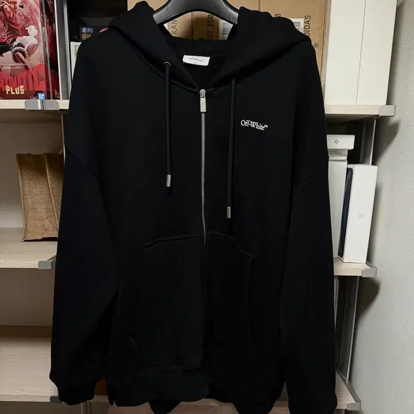 [BUNJANG] Off-White Zip-Up Hoodie / 오프화이트 후드집업