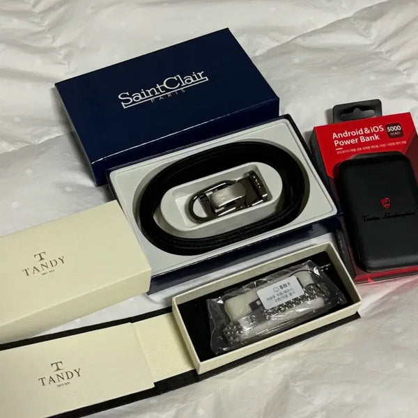 [BUNJANG] Saintclair Belt, Tandi Bracelet, Power Bank Set / 생클레어 벨트 / 탠디 팔찌 / 보조배터리 세트