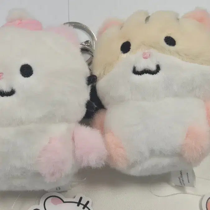 [BUNJANG] Hamrangi & Jjlongi Plush Keychain Set / 햄랑이 쪼롱이 인형 키링 세트