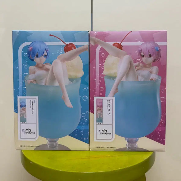 [BUNJANG] Re:Zero Elcococream Soda Rem Ram Figure Set (Sealed) / (미개봉) 리제로 엘코코 크림소다 렘 람 피규어 세트