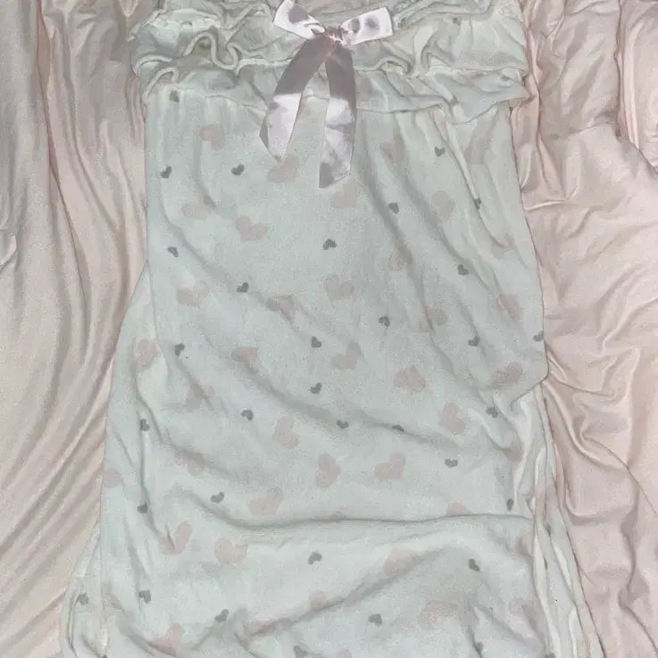 [BUNJANG] Vintage Ribbon Heart Lace Loungewear / Pajamas / 빈티지 리본 하트레이스 룸웨어 홈웨어 잠옷 양산형 지뢰계 갸루