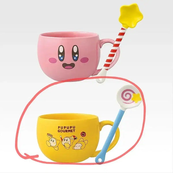 [BUNJANG] Kirby Ichiban Kuji C Prize Mug & Spoon Set (Sealed) / [별의 커비] 이치방쿠지 C상 머그컵&스푼 세트 (미개봉)