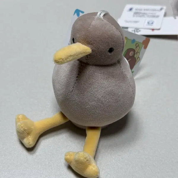 [BUNJANG] Kiwi Bird Plush Keychain (Gray) / 키위 새 인형 그레이 키링 인형