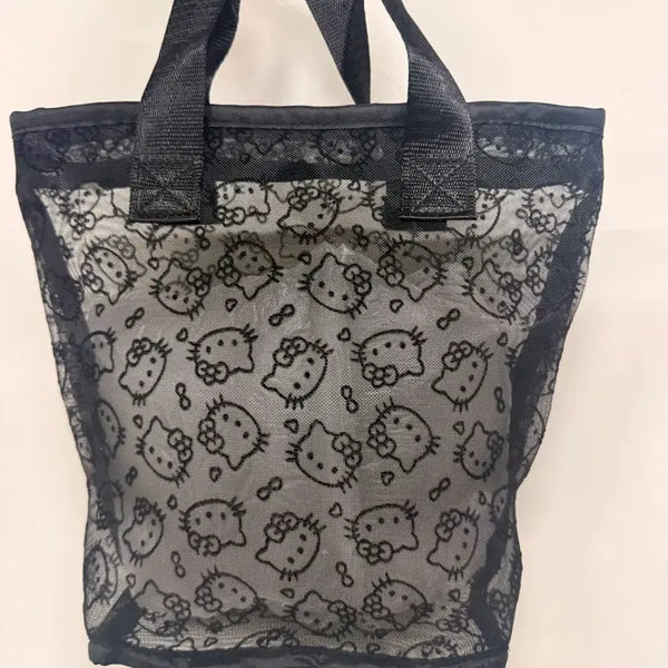 [BUNJANG] Hello Kitty Pattern Mesh Tote Bag / [물놀이가방]헬로키티 패턴 메쉬 토트백
