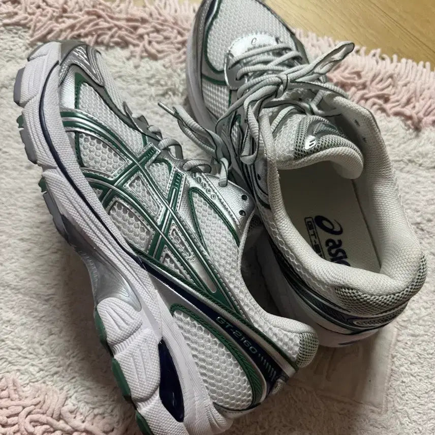 [BUNJANG] Asics GT-2160 White/Shamrock Green Sneakers / 아식스 GT-2160 - 화이트:샴록 그린 270