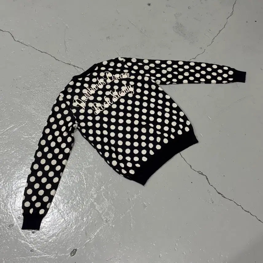 [BUNJANG] Wacko Maria Women's Navy Dot Cardigan / 와코 마리아(WACKO MARIA) 우먼 네이비 도트 가디건
