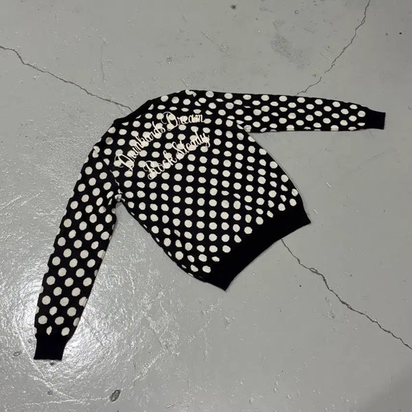 [BUNJANG] Wacko Maria Women's Navy Dot Cardigan / 와코 마리아(WACKO MARIA) 우먼 네이비 도트 가디건