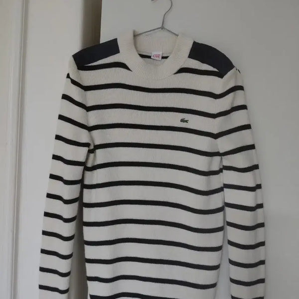 [BUNJANG] Lacoste Women's Striped Knit Sweater / 여성라코스테니트티셔츠날씬55까지