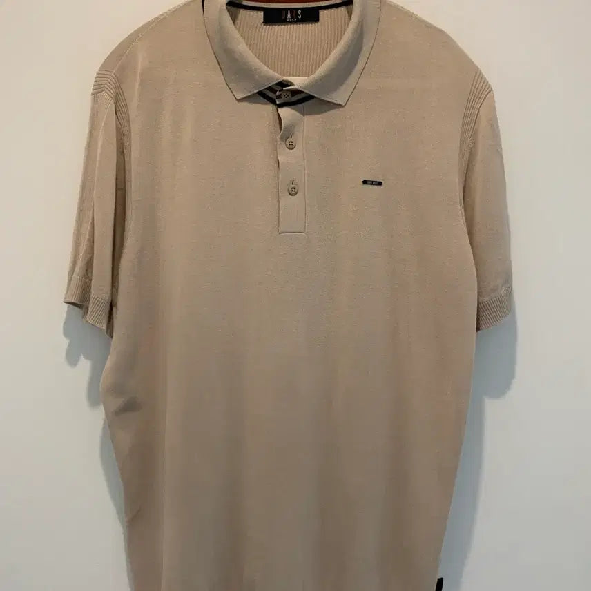 [BUNJANG] Daks Golf Men's Beige Knit Polo Shirt Size 110 / 남성 닥스 골프 베이지 니트 110
