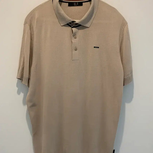 [BUNJANG] Daks Golf Men's Beige Knit Polo Shirt Size 110 / 남성 닥스 골프 베이지 니트 110