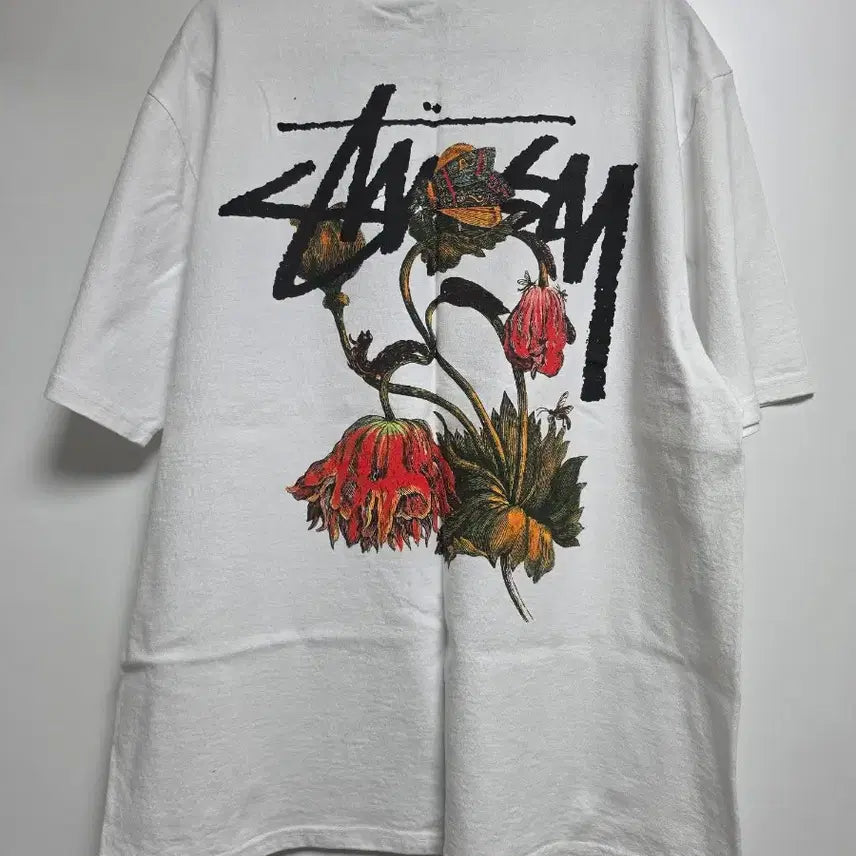 [BUNJANG] Stussy Withered Flower T-Shirt - White (L) / [판매](L)스투시 위더드 플라워 티셔츠 - 화이트