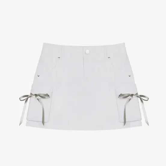 [BUNJANG] Love Is True White Ivory Cargo Mini Skirt / 러브이즈트루 화이트 아이보리 카고 미니 스커트