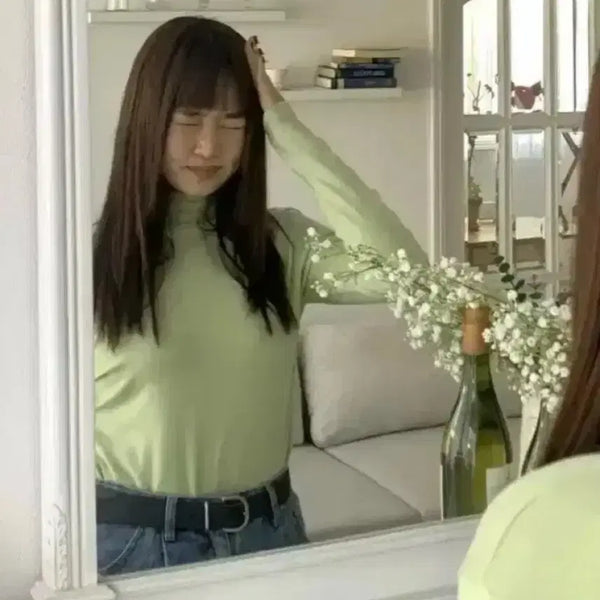 [BUNJANG] She's Cute Turtleneck Melon / (급처) 쉬이즈큐트 터틀넥 멜론색