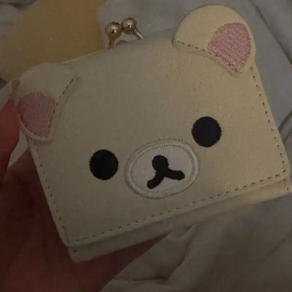 [BUNJANG] San-X Korilakkuma Leather Coin Purse / 코리락쿠마 가마구치 가죽지갑