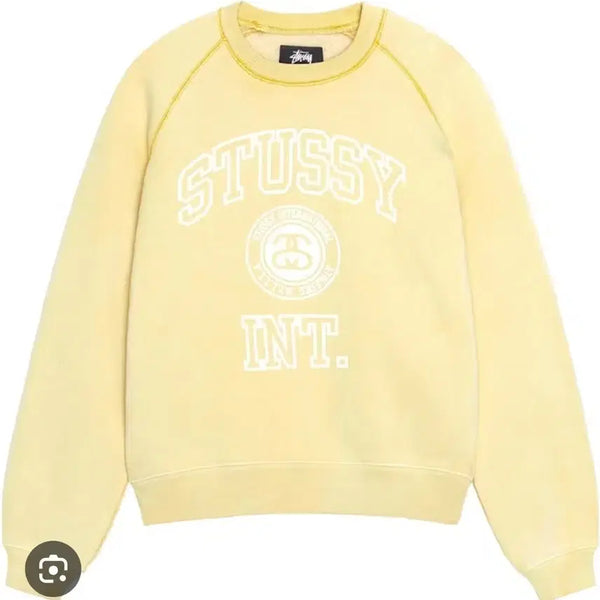 [BUNJANG] Stussy Overlock Varsity Raglan Crewneck Honey M / 스투시 오버로크 바시티 래글런 크루넥 허니 M / 스투시 맨투맨