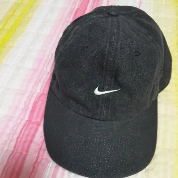 [BUNJANG] Nike Swoosh Denim Ball Cap Black / 나이키 스우시 데님 볼캡 블랙
