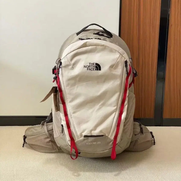 [BUNJANG] The North Face ASCEND 25L Hiking Backpack (Beige/Red Line) / 노스페이스 ASCEND 25 베이지 레드 라인 등산 백팩 25L 아웃도어 여행용 배낭 새상품