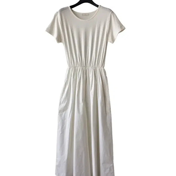 [BUNJANG] Ivory Cotton Banding Dress / S/아이보리 면 밴딩 원피스