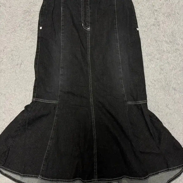 [BUNJANG] DUEL Mermaid Fit Black Denim Long Skirt / 듀엘 머메이드핏 흑청 롱스커트 67