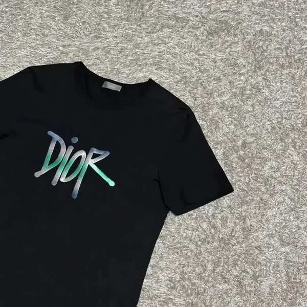 [BUNJANG] Dior x Shawn Stussy Gradient Logo T-Shirt / 디올 X 숀 스투시 그라데이션 로고 티셔츠