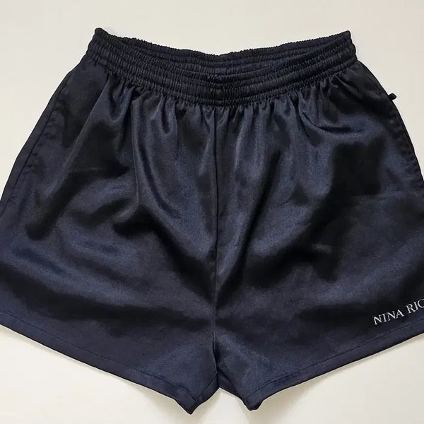 [BUNJANG] Nina Ricci Logo Point Black Shorts / 니나리치 로고 포인트 블랙반바지