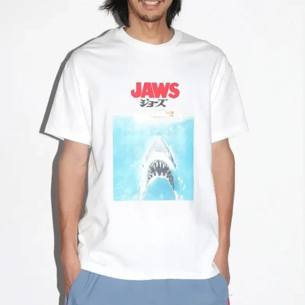 [BUNJANG] Wacko Maria Jaws Crewneck Short Sleeve T-Shirt Medium / 와코마리아 죠스 크루넥 반팔 티셔츠 셔츠 m
