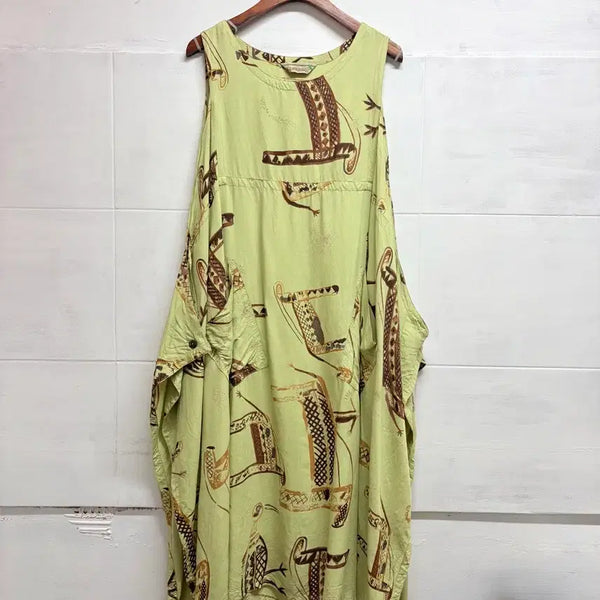[BUNJANG] Pyumosso Hippie Ethnic Pattern Two-Way Dress / Pyumosso 히피 에스닉 패턴 투웨이 원피스 JPN