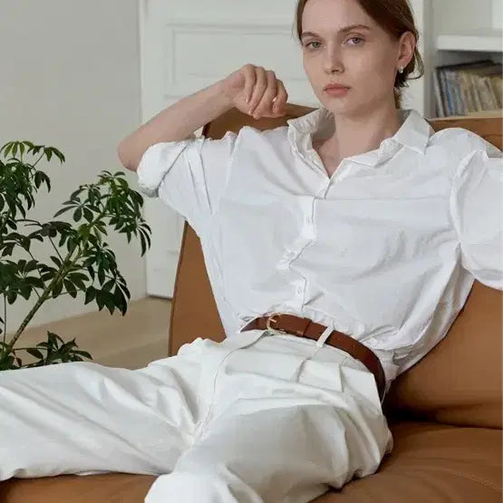 [BUNJANG] Step Around Italy Leather Plain Belt Brown / 스텝어라운드 브라운 벨트 (Italy leather plain belt_BROWN)