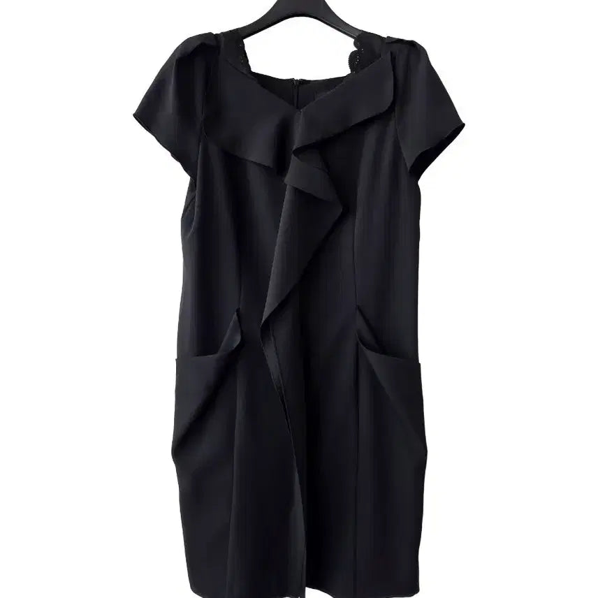 [BUNJANG] Black Frill Dress / S/ 블랙 프릴 원피스