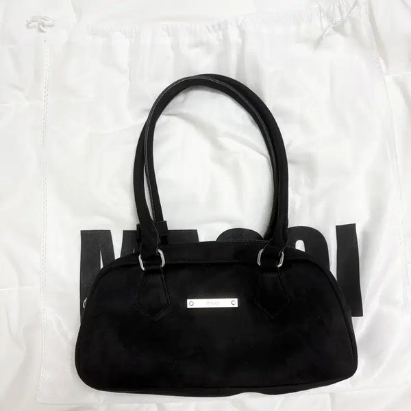 [BUNJANG] Makoi Suede Easy Mood Shoulder Bag Black / 마코이 스웨이드 이지 무드 숄더 백 블랙