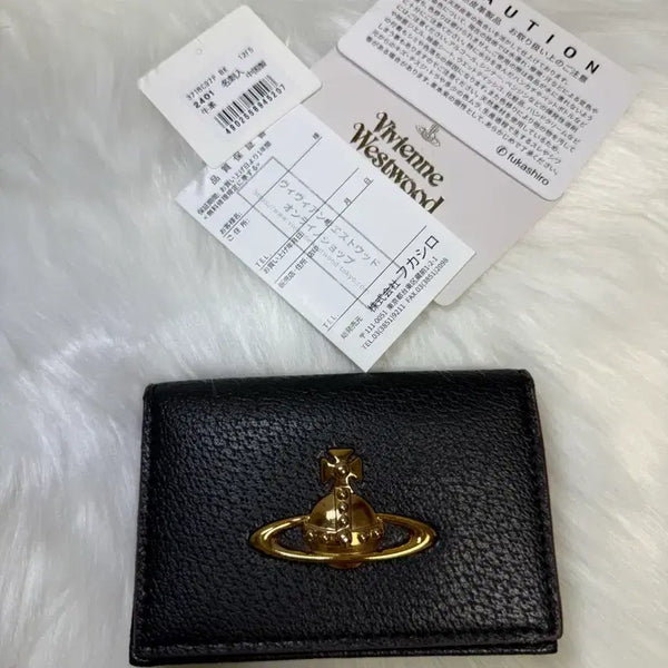 [BUNJANG] Vivienne Westwood Tokyo Executive Wallet Black Leather / 비비안웨스트우드 도쿄 블랙 이그제큐티브 지갑