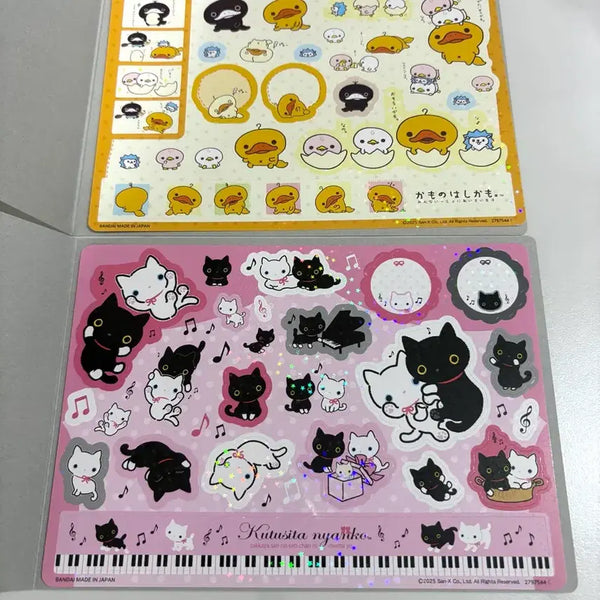 [BUNJANG] San-X All Stars Sticker Gacha Neko/Duck 2 Types Bundle Set / 산엑스 올스타즈 스티커 가챠 냥코/오리 2종 일괄