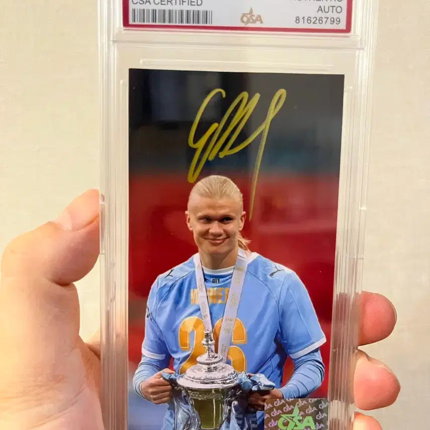 [BUNJANG] Erling Haaland Autographed Photocard / 엘링 홀란 친필싸인 포토카드
