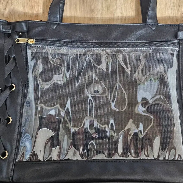 [BUNJANG] Wego Lace-up Ita Bag S Black / 위고 레이스업 이타백 S A4 사이즈 블랙