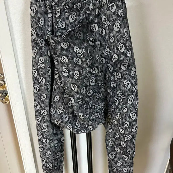 [BUNJANG] Skull Pattern Cotton Pants / 해골 패턴 바지