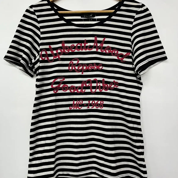 [BUNJANG] PALEO2 Striped Short-Sleeve T-Shirt Vintage / 빈티지 PALEO2 스트라이프 반팔티셔츠