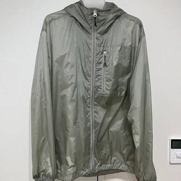 [BUNJANG] Washed Jade Two-Way Zipper Windbreaker / Washed Jade windbreaker