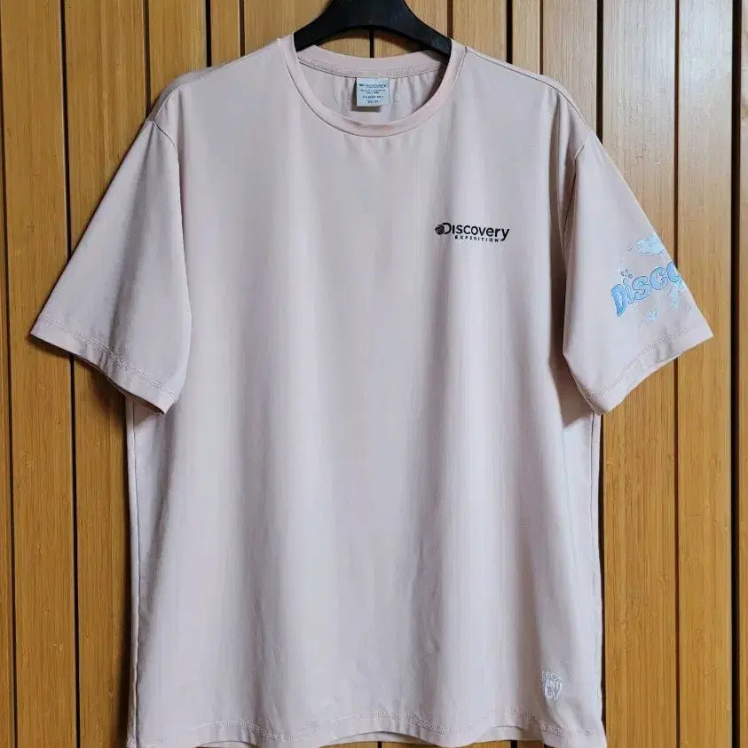 [BUNJANG] Discovery Expedition Men's Hot Summer Graphic Water Short-Sleeve T-shirt Light Pink Size 105 / 디스커버리 남성 핫썸머 그래픽 워터반팔티