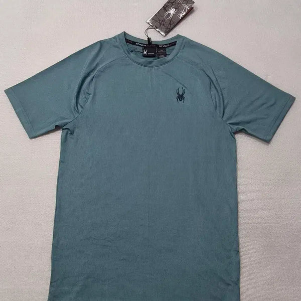 [BUNJANG] Spider Active Short Sleeve T-Shirt - Men's - Deep Mint/Green - Size S (95) / 스파이더 액티브 반팔 티셔츠 남성용 S 95