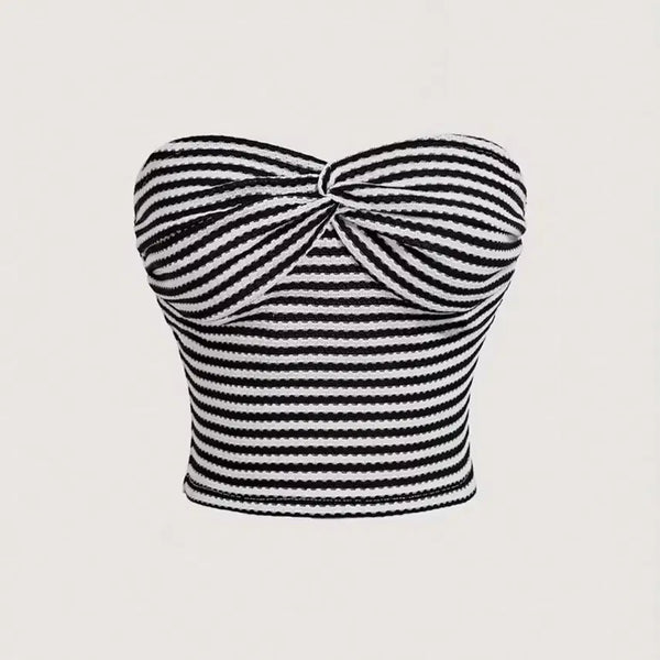 [BUNJANG] Stripe Tube Top / 추석세일!스트라이프 튜브탑 새상품