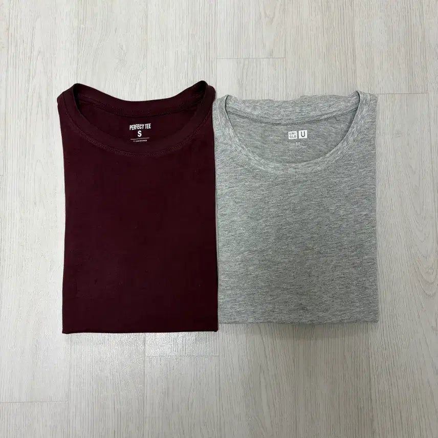 [BUNJANG] Uniqlo U & Giordano Perfect Cotton T-Shirts Set / 유니클로 U 반팔 & 지오다노 퍼팩트 티