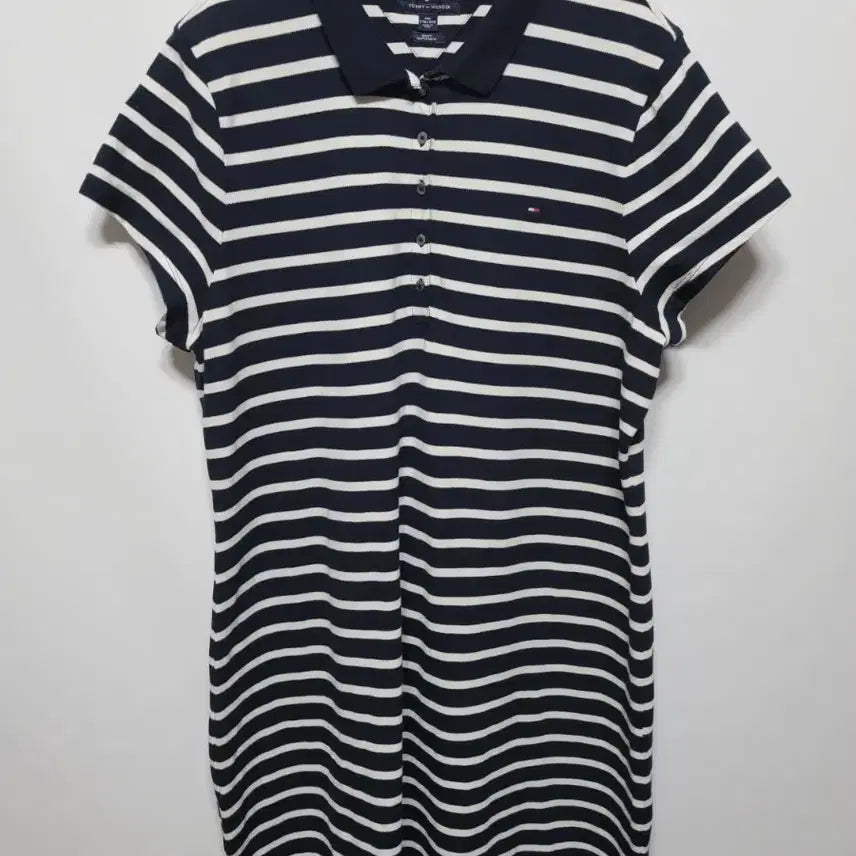 [BUNJANG] Tommy Hilfiger Striped Collar Midi Dress XXL / 타미힐피거 스트라이프 카라 원피스 XXL