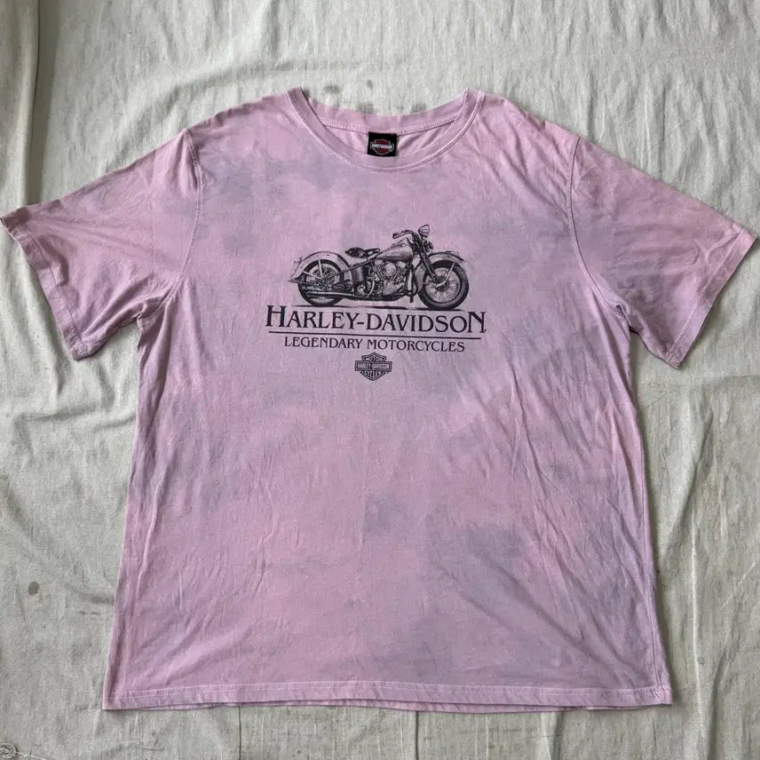 [BUNJANG] Harley-Davidson Pigment Pink Short Sleeve T-Shirt 3XL / 할리데이비슨 피그먼트 핑크 반팔 3XL