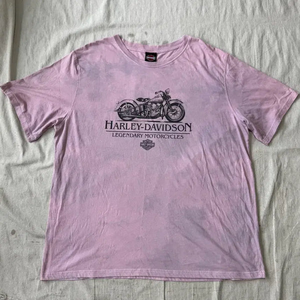[BUNJANG] Harley-Davidson Pigment Pink Short Sleeve T-Shirt 3XL / 할리데이비슨 피그먼트 핑크 반팔 3XL