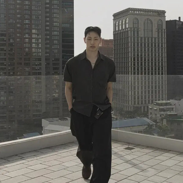 [BUNJANG] Siiido Garment Check Half Shirt (Short Sleeve) / 시도(siiido) 가먼트 체크 하프 셔츠(반팔셔츠) 2사이즈